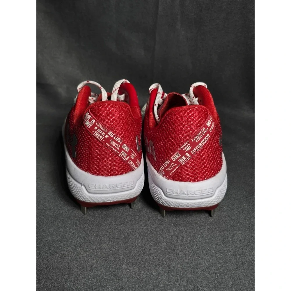 Under Armour‎ Women's UA Glyde 2 MT TPU Molded Softball Metal Cleats Red Size 8